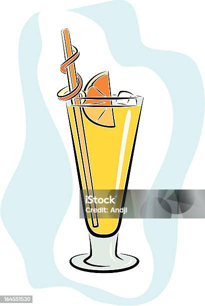 Cocktail Laranja Vector - Arte vetorial de stock e mais imagens de Banquete - Banquete, Bebida, Bebida Alcoólica