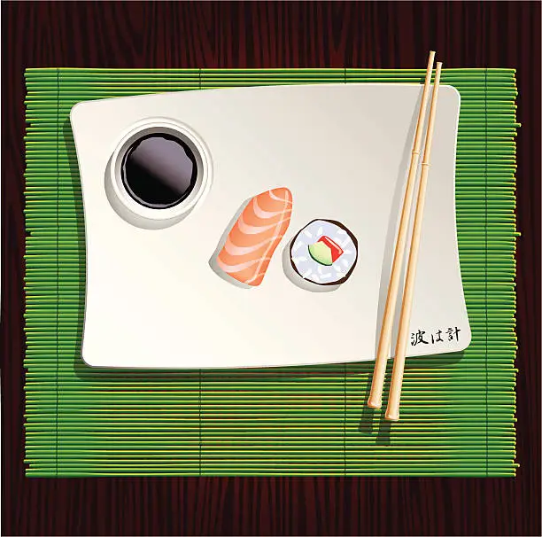 Vector illustration of sushi