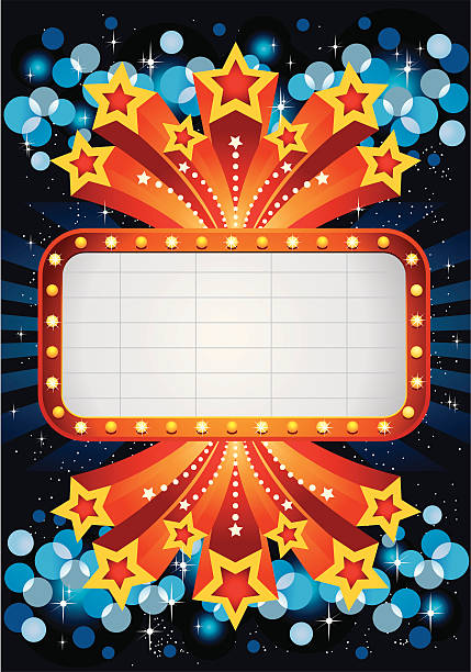 Exploding Star Banner A vector illustration of star to highlight the award of movie magic show stock illustrations