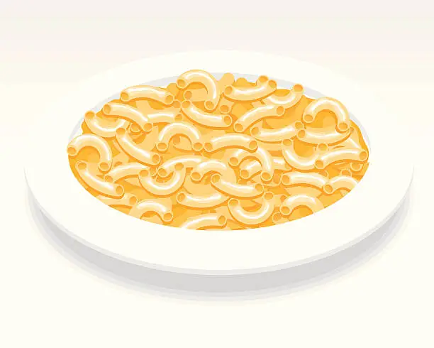 Vector illustration of Macaroni and Cheese