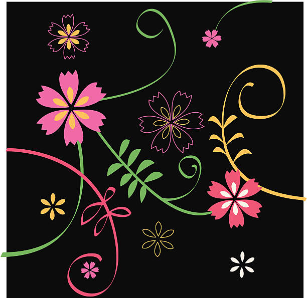 colourful season a flower illustration created in illustrator victoria argentina stock illustrations