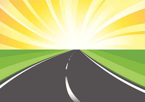 Road Stretching Away Stock Illustration - Download Image Now - Road, Road  Trip, Backgrounds - iStock