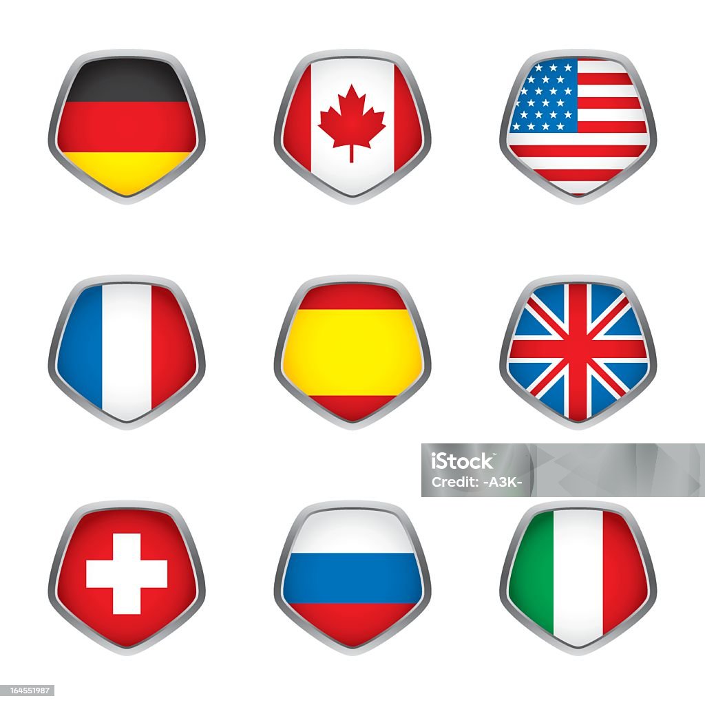 collection de drapeaux du monde 1/4 F - clipart vectoriel de Allemagne libre de droits