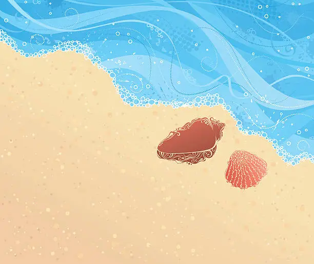 Vector illustration of Summer beach