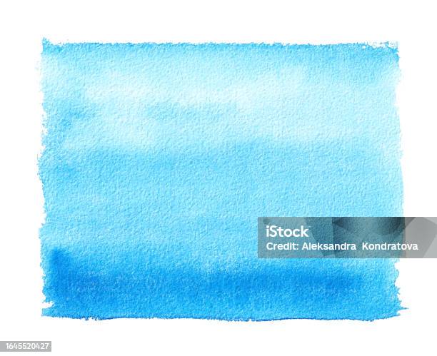 Watercolor Rectangular Blue Watercolor Paint Texture Stock Illustration ...