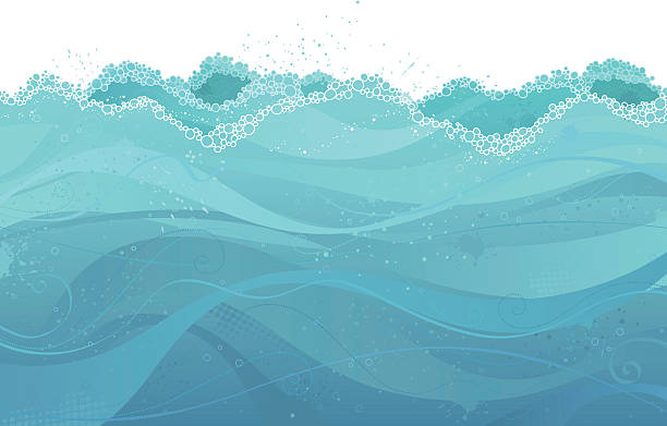 저수시설 배경기술 - backgrounds water wave white background stock illustrations