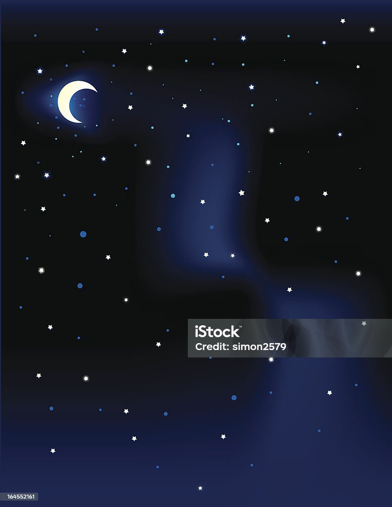 Starry Night Vector of Field of tiny stars on a dark blue sky background Night stock vector