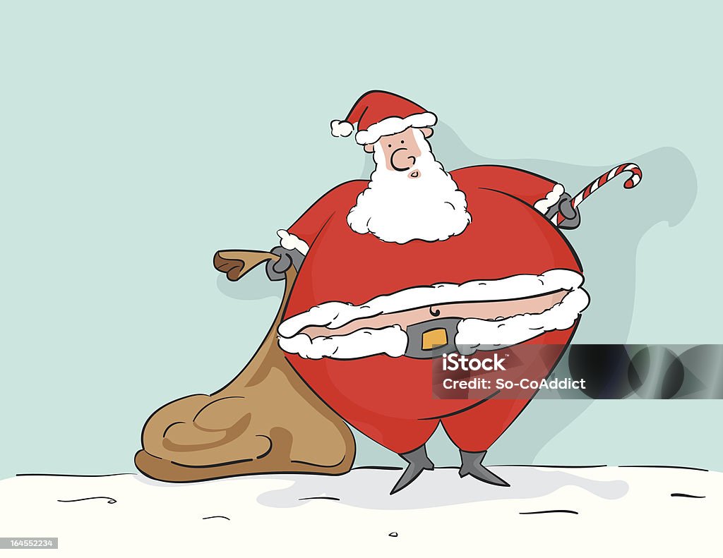 Santa Claus dessin - clipart vectoriel de Noël libre de droits