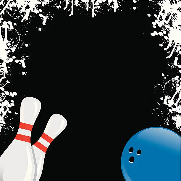 Vector illustration of bowling background