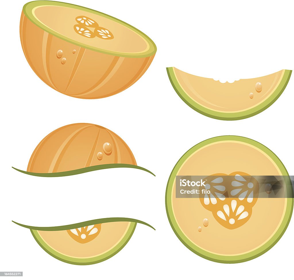 Melões - Vetor de Cantaloupe royalty-free