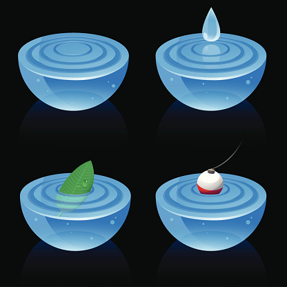 Four water-related 3D elements.