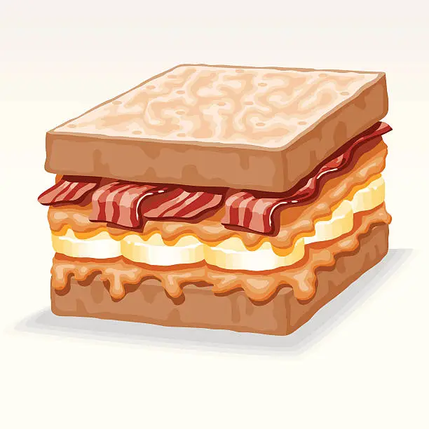 Vector illustration of Elvis Sandwich