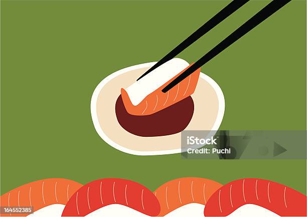 Sushi In Soya Stock Illustration - Download Image Now - Abstract, Appetizer, Asia