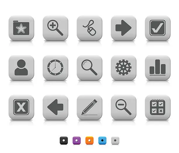 Vector illustration of Internet icons