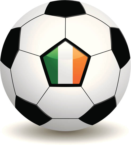 irish fußball ball - irish culture republic of ireland irish flag sport stock-grafiken, -clipart, -cartoons und -symbole