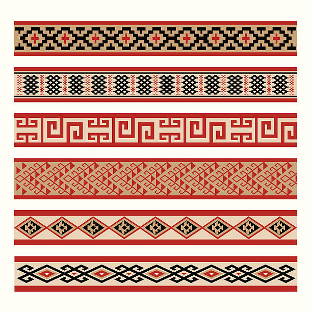 Indigenous Culture Patterns indigenous southamerican culture patterns and symbols. inca stock illustrations