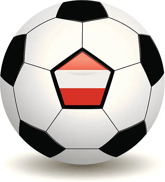 Vector illustration of austrian soccer ball