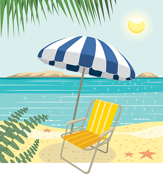 ilustrações, clipart, desenhos animados e ícones de praia tropical - palmleaf