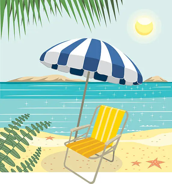 Vector illustration of Tropical Beach