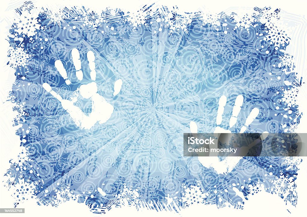 Niebieski zimowe tło - Grafika wektorowa royalty-free (Abstrakcja)
