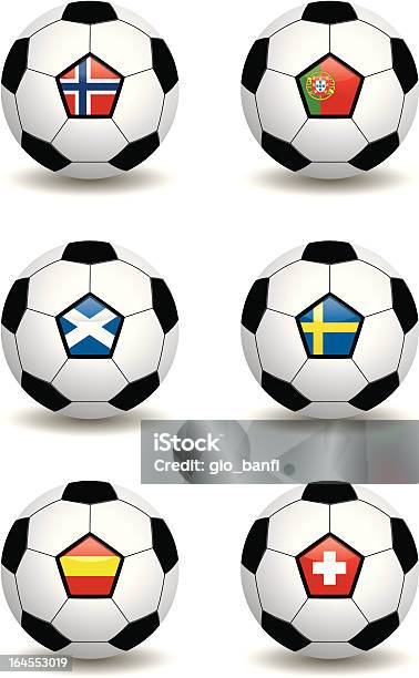 European Soccer Balls Stock Illustration - Download Image Now - Competition, Concepts, Flag