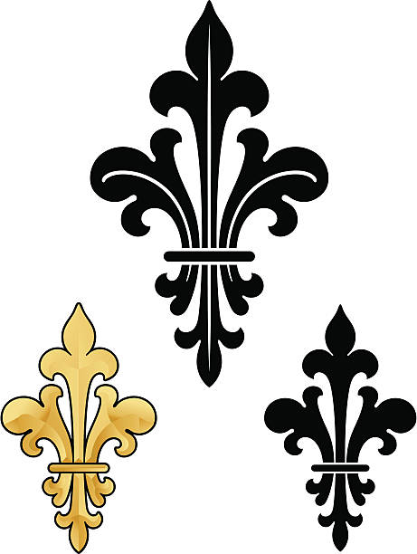 Fleur-de-lis Design Fleur Delis Vector Design. Includes 3 different designs to choose from. new orleans fleur de lis stock illustrations