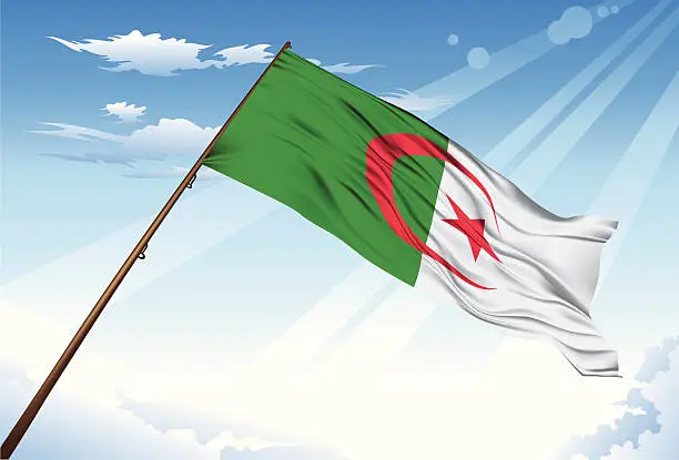 Vector illustration of Algeria flag