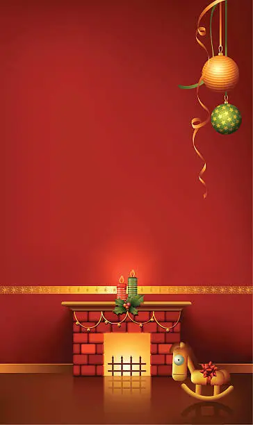 Vector illustration of Fireplace
