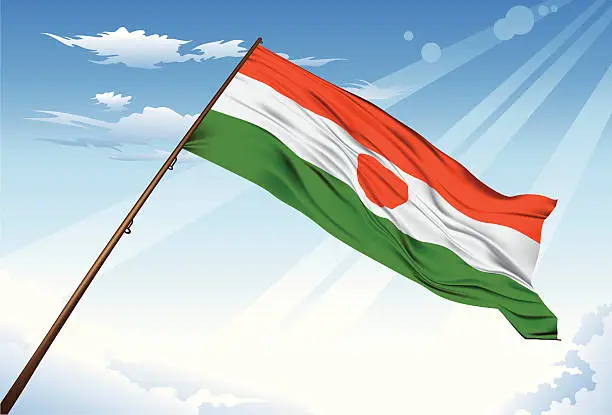 Vector illustration of Niger Flag