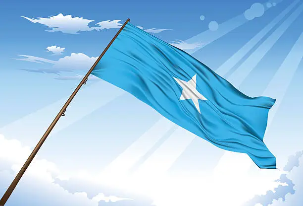 Vector illustration of Somalia Flag