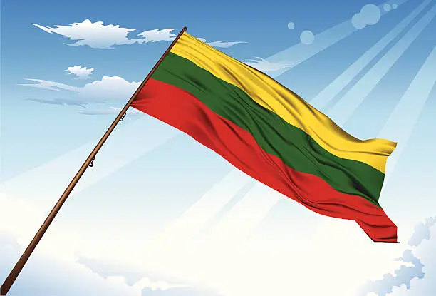 Vector illustration of Lithuania Flag