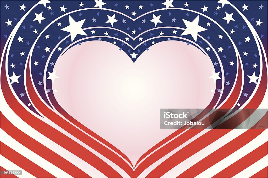 Amour patriotique - clipart vectoriel de Coeur - Symbole d'une idée libre de droits