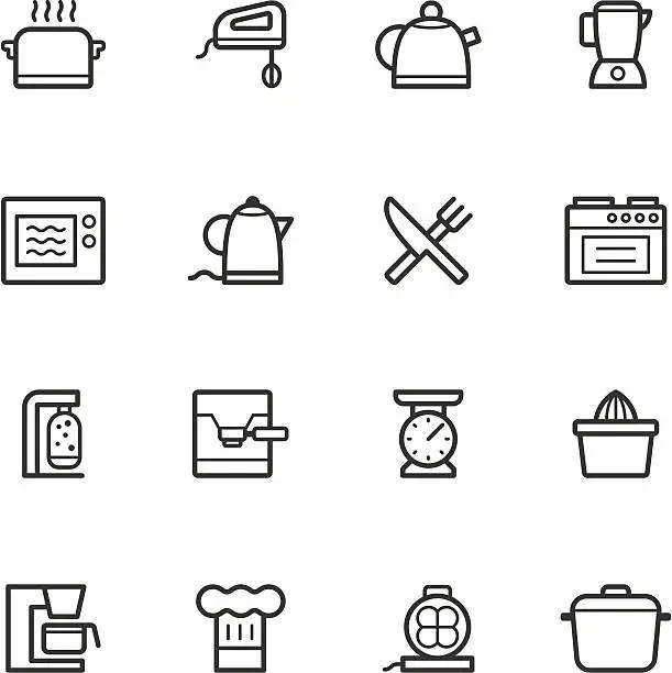 Vector illustration of Kitchen Appliance Icons