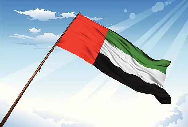 Vector illustration of UAE flag