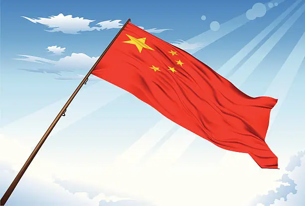 Vector illustration of China Flag