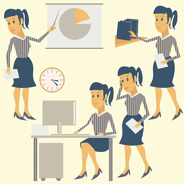 Vector illustration of Office manager