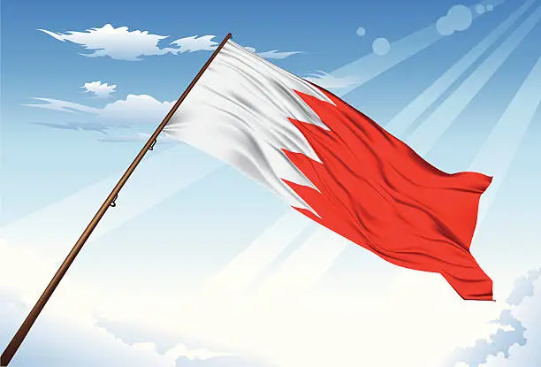 Vector illustration of Bahrain flag