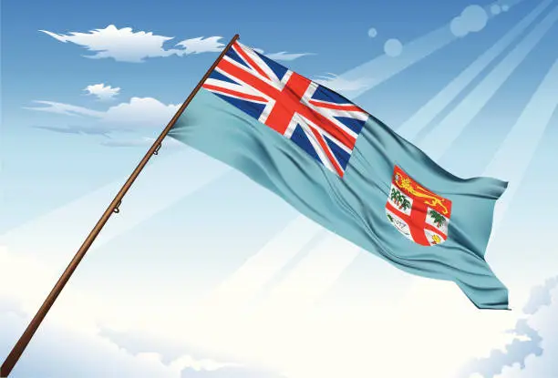 Vector illustration of Fiji Flag