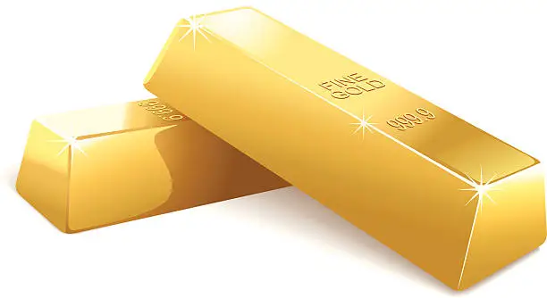 Vector illustration of Gold Bars