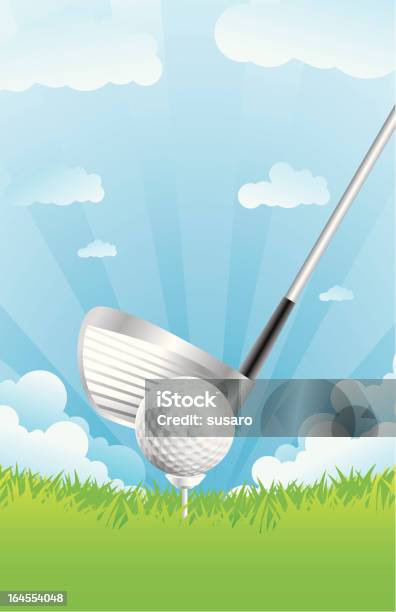 Golf Tee Off Illustration Background Stock Illustration - Download Image Now - Border - Frame, Golf, Golf Ball