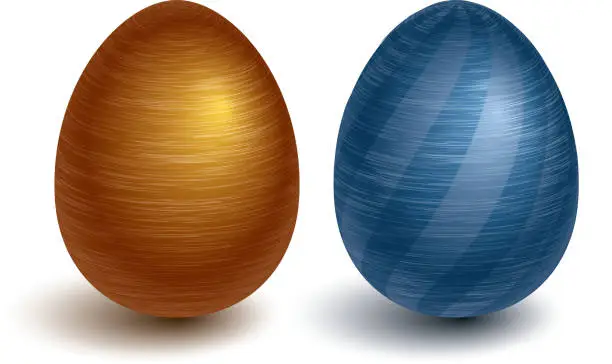 Vector illustration of Metal eggs