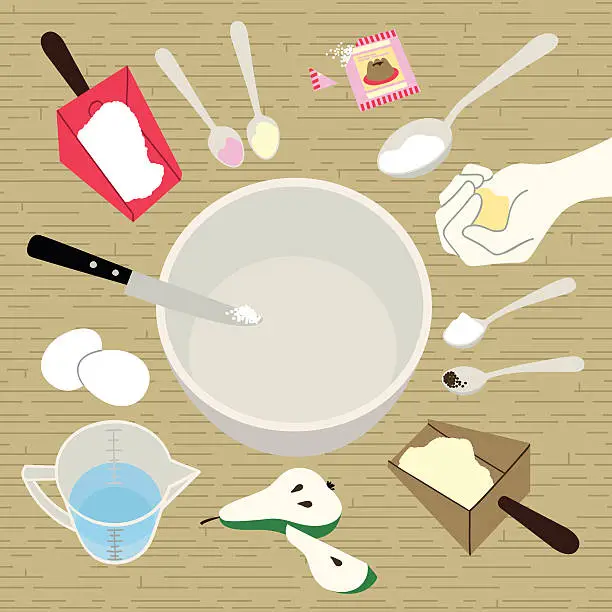 Vector illustration of All For Dough Kneading.
