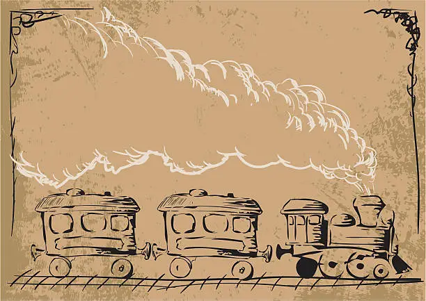 Vector illustration of locomotive