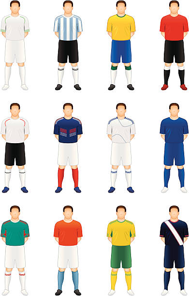 축구 플레이어 - soccer player stock illustrations