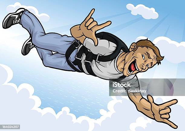 エクストリームスカイダイバー - スカイダイビングのベクターアート素材や画像を多数ご用意 - スカイダイビング, パラシューティング, ベースジャンプをする