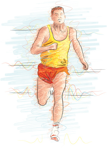 Running Pictionary Running Stock Illustration - Download Image Now - Exercising ...