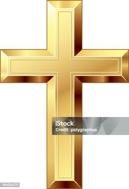 Cross - Immagini vettoriali stock e altre immagini di Croce religiosa - Croce religiosa, A forma di croce, Dorato - Colore descrittivo