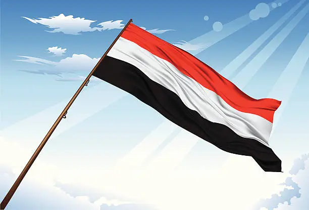 Vector illustration of Yemen flag