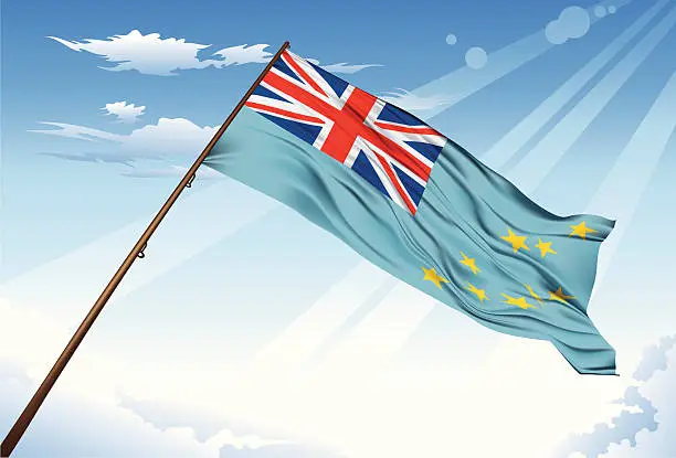 Vector illustration of Tuvalu flag