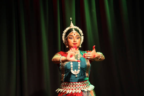 istock Different odissi poses by talented odissi dancer 1645548557